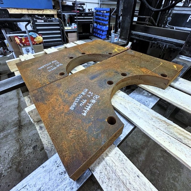 CSA G40.21 44W/50W used in structural steel, wedge block, machined component – machining, water jet, fibre laser